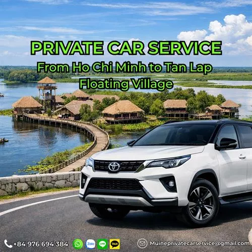 Ho Chi Minh to Tan Lap Floating Village Private Car